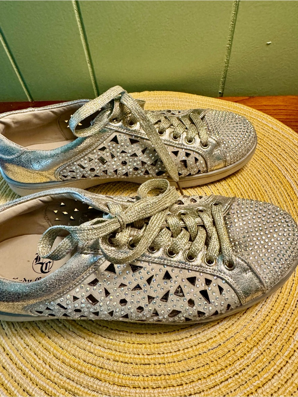 Lady Couture Laser Cut Embellished Sneakers